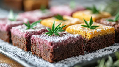 Homemade cannabis brownies prepared with infused ingredients for beginner edible recipes.