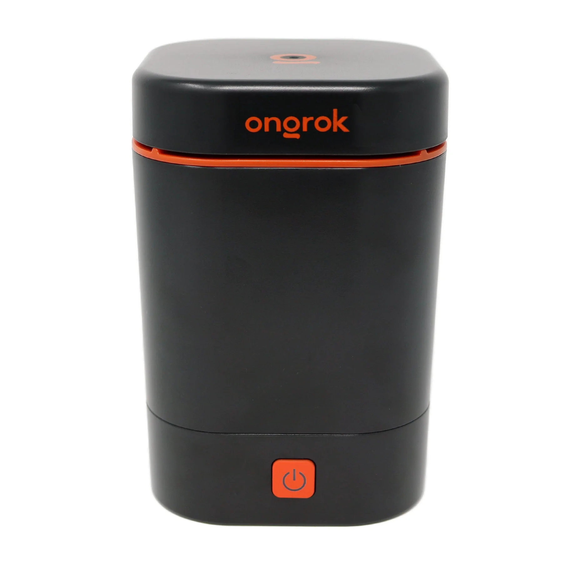 Image of the ONGROK compact decarboxylation device in matte black finish, featuring one-touch operation and odor-blocking design for small-batch cannabis activation and infusion.