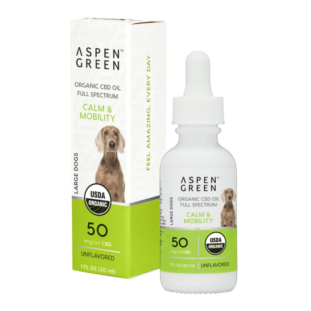 Aspen Green’s Organic Full Spectrum CBD Oil-Large dogs