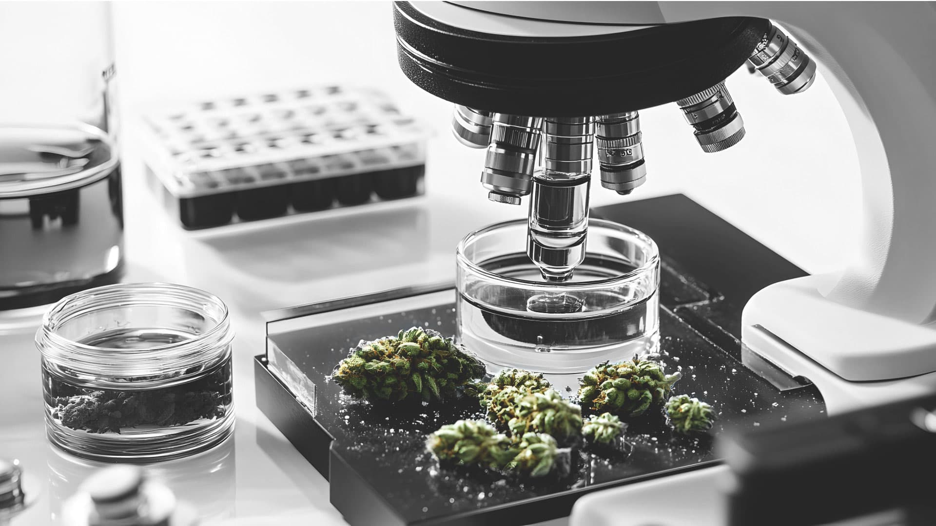 Laboratory testing of cannabis flower for cannabinoid potency and product quality analysis